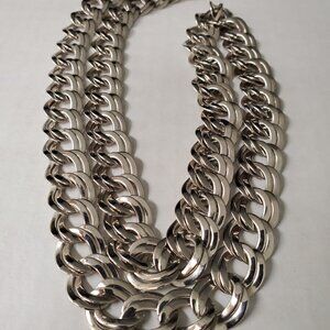 Vintage Monet Long Chunky Double Curb Chain